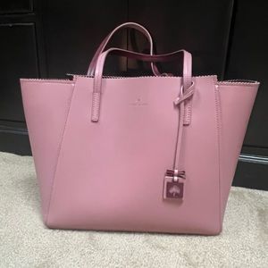 Kate Spade Ivy Drive Large Loryn Tote Peony/Merlot with coordinating wallet